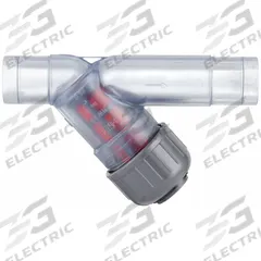 GF PIPING SYSTEMS Y Strainer: 1 1/2 in, Spigot, Mesh, 0.0331 in Screen Size, PVC, EPDM, 8 1/8 in Lg (MPN 192306500). Key specifications — Brand: GF PIPING SYSTEMS; Seal Material: EPDM; Port 1 Connection Type: Spigot; Manufacturer Part Number: 192306500; Screen Material: PVC.