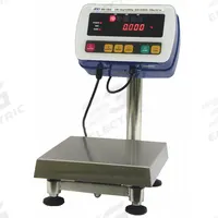 A&D WEIGHING Washdown Platform Scale: 15 in Weighing Surface Dp, 11 3/4 in Weighing Surface Wd, LED (MPN SW-150KM). Key specifications — Connection Ports: RS-232C; Readability: 0.02 lb; Brand: A&D WEIGHING.