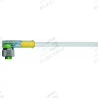 Cordset: M12 Female Right Angle X Bare Wire, 4 Pins, Gray, PUR, 10 m Cable Lg, 4 A Max Current (A) (MPN 7000-12421-2341000). Key specifications — Cable Jacket Color: Gray; End 1 Gender: Female; End 1 Mounting Orientation: Right Angle; End 2 Connection Type: Bare Wire; IP Rating: IP66K; Brand: MURRELEKTRONIK; Wire Size: 22 AWG; Cable Jacket Material: PUR.