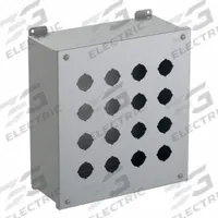HAMMOND Push Button Enclosure: 30mm, 16 Holes, Carbon Steel, NEMA 12/13 (MPN 1437S). Key specifications — attr211299: HAMMOND; attr1043605: Oil-Tight and Dust-Tight.