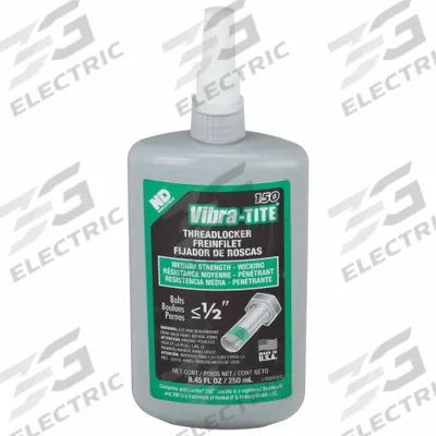 VIBRA-TITE Wicking Medium-Strength Threadlocker: 150, Green, 8.45 fl oz, Bottle, 1 EA (MPN 15025) - Wicking Medium-Strength Threadlockers (Green)