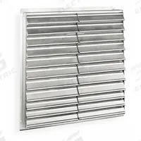 57 1/4"H-W Aluminum Wall Backdraft Dampr: For 48 in Fan, Double Panel, 57 1/4 in H, 57 1/4 in W (MPN 4GY95). Key specifications — Airflow Direction: Horizontal; Brand: DAYTON; Maximum Air Velocity: 2500 fpm; Mounting Position: Vertical.