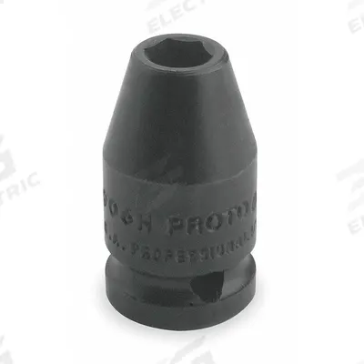 PROTO Impact Socket: 1/4 in Drive Size, SAE, 9/16 in Socket Size, 6-Point, Std - 1/4" Drive Impact Sockets