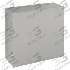 WIEGMANN Enclosure: Steel, 18 in x 18 in x 6 in, NEMA 1, Solid Cover, Hinged, Included, Painted (MPN A181806). Key specifications — Brand: WIEGMANN; Closure Method: Clamps; Knockouts: Included.