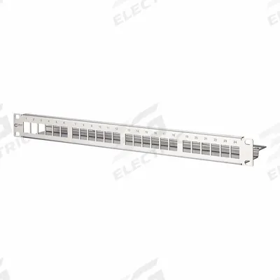 METZ CONNECT Patch Panel: Rack, Stainless Steel, 24 Ports - Voice & Data Housings, Panels & Connector Components