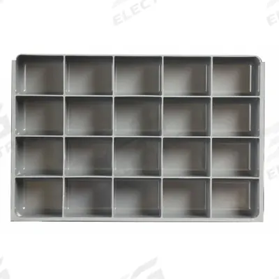 DURHAM MFG Compartment Drawer Insert: 13 3/8 in x 9 1/4 in x 2 in, 2 1/2 in x 2 13/64 in - Inserts for Small Compartmented Boxes