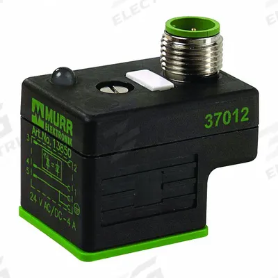 MURRELEKTRONIK Solenoid Coil Connector: DIN 43650 Form A, 24V AC/DC, M12 - Solenoid Coil Accessories