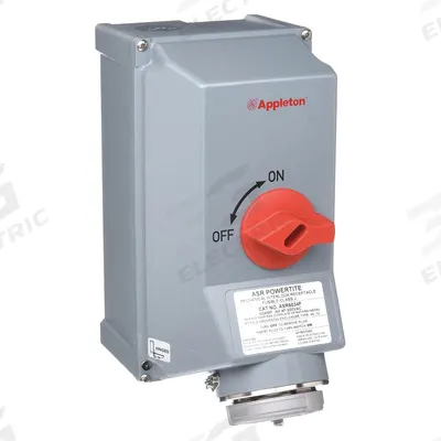 APPLETON ELECTRIC Mechanical Interlock: 208/240/480/600V AC, Three Phase, 60 A, 4 Pole - Fused Watertight Interlocks