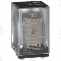 SCHNEIDER General Purpose Relay: Socket Mounted, 10 A Current Rating, 12V DC, DPDT, 8 Pins/Terminals (MPN 788XBXRC-12D). Key specifications — Brand: SCHNEIDER; Base Type: Square; Mounting Style: Plug-In; Pin Shape: Flat; Electrical Connection: Blade Terminal; Manufacturer Part Number: 788XBXRC-12D; Operating Current: 10 A at 30V DC (Resistive Load Conforming to UL); Series: 788R Series.