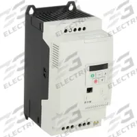 EATON Variable Frequency Drive: In Phase Three, Out Phase Three, 5 hp, 18 A Output Current - Max (MPN DC1-32018NB-A20CE1). Key specifications — Style: Compact; Color: White; Output Phase: Three.