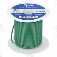GROTE Primary Automotive Wire: GPT, 100 ft, 1 Conductor, 16 AWG, Green, 60 V Volt, SAE J1128 (MPN 87-8006). Key specifications — Brand: GROTE.