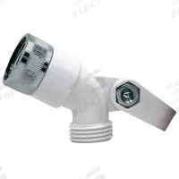 SPEAKMAN Showerhead Adapter with Hoop: Plastic, Polished Chrome Finish, 1/2 in Connection Size (MPN VS-120). Key specifications — Finish: Polished Chrome; Connection Type: NPSM; Product Type: Showerhead Adapter with Hoop; Brand: SPEAKMAN; Material: Plastic.