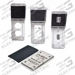 CALBRITE Weatherproof Cover: 316 Stainless Steel, GFCI, Receptacles/Switches, 1 Gangs, 4X, Silver (MPN S60000VTSO). Key specifications — Brand: CALBRITE; Color: Silver; Compatible with Product Type: Switches; Compatible with Series: GFCI; Mounting Orientation: Vertical.