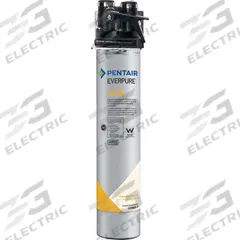 EVERPURE Water Filtration System: 5 micron, 2.5 gpm, FNPT, 16 in Overall Ht, 15,000 gal, Carbon (MPN EV925972 -75). Key specifications — Brand: EVERPURE; Reduces: Chlorine; Filter Media: Carbon.