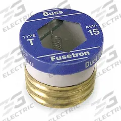 BUSSMANN Plug Fuse: TC Series, Time-Delay, 25 A, Non-Rejection, Indicating (MPN TC-25PK4). Key specifications — Series: TC; Brand: BUSSMANN.