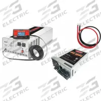 TUNDRA Inverter and Battery Charger: Modified Sine Wave, 5,000 W Peak Output Power, 10.5 to 15V DC (MPN ICM25440). Key specifications — Charger Input Voltage: 105 to 130V AC; Brand: TUNDRA; Charger Output Voltage: 13.2V to 14.4V; Inverter Input Voltage: 10.5 to 15V DC; Inverter Output Form: Modified Sine Wave; Inverter Output Voltage: 120V AC.