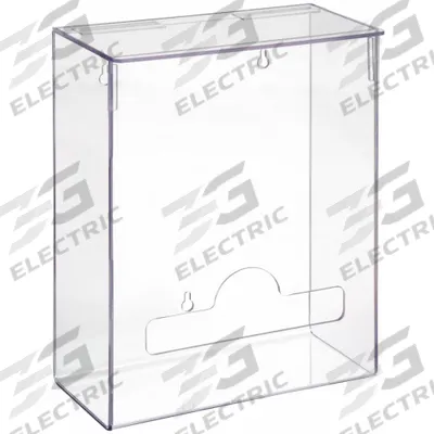 CONDOR Hairnet Dispenser: Table/Wall, 8 1/8 in x 4 in x 10 1/2 in, PETG - Hinged Top Dispensers for Bulk Protective Clothing
