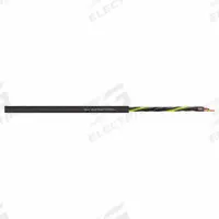 CHAINFLEX Control Cable: 17 AWG Conductor Size, 7 Conductors, PVC, Order by the Foot, Black (MPN CF150-UL-10-07). Key specifications — Conductor Size: 17 AWG; Minimum Bend Radius Factor - Fixed: 4 x OD; Minimum Bend Radius Factor - Flexible: 6 x OD; Shielding: Unshielded; Brand: CHAINFLEX.