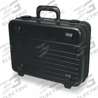 XCELITE Tool Box: 18 in W 12 5/8 in D 4 1/4 in H, Plastic, Brown, Hinged Lid - Plastic Tool Cases