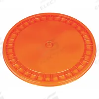 BASCO Pail Lid: Snap-On, 12 1/4 in Overall Dia, Orange, Plastic, FDA Compliant, 12 1/4 in Dia. (MPN ROP2100CVR-SN-OR). Key specifications — attr1265148: Not Rated; attr1188872: BASCO; attr1265149: Not Rated; attr1188855: 55KZ01; attr1188854: Plastic.