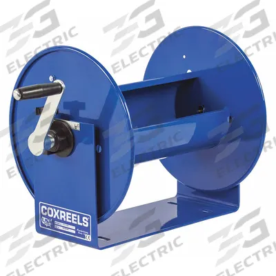 COXREELS Hand Crank Hose Reel: 100 ft (3/8 in I.D.), 17 in L x 14 in W x 18 in H - Lightweight Hand-Crank Hose Reels with U-Base