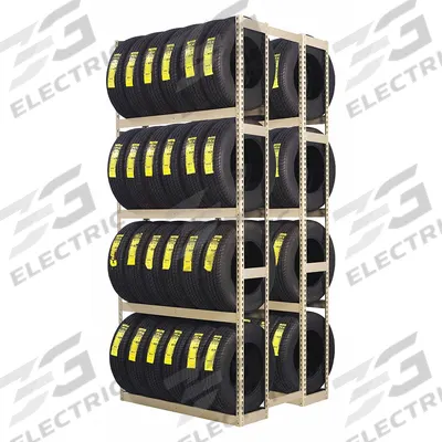 TENNSCO Double Sided Boltless Tire Rack: Double Sided Boltless Tire Rack, 8 Shelves - Double-Sided Rivet-Connect Standalone Tire Racks