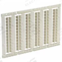 SCHNEIDER Marking Card: White, 0.24 in Wide Terminal Blocks (MPN NSYTRABPV5). Key specifications — Compatible Manufacturer Model Number: NSYTRV22; Marking: Blank; Compatible with Product Type: 0.24 in Wide Terminal Blocks; Brand: SCHNEIDER.