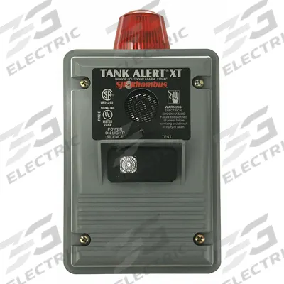 SJE-RHOMBUS High Water Alarm: High Level, Auto, 85 dB, Audio/Visual, 1 Alarm Inputs - Tank-Level Monitor & Alarms