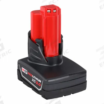 MILWAUKEE Battery: M12, 3 Ah, 2 Batteries Included, 12V DC - Milwaukee Cordless Tool Batteries