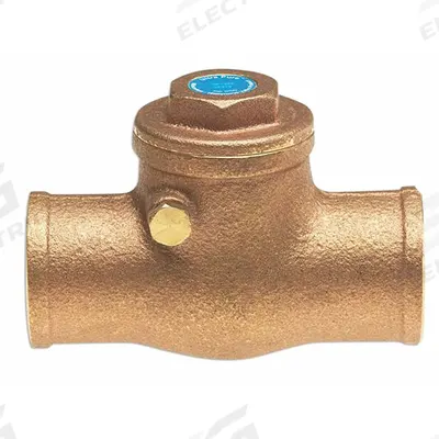 MILWAUKEE VALVE Low Lead Swing Check Valve: Swing, Inline Valve Body, 3/8 in Pipe Size - Lead-Free Bronze Inline Swing Check Valves