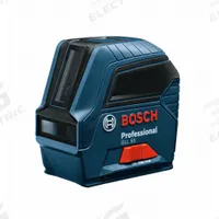 BOSCH Cross Line Laser: 2 Lines and 0 Dots, Red Beam, 0 Planes, ±1/8 in @ 33 ft Accuracy, Included (MPN GLL 55). Key specifications — attr935979: AA; attr934757: BOSCH; attr936112: ±1/8 in @ 33 ft; attr936114: Electronic Self-Leveling; attr935981: Case.