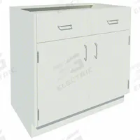 Base Cabinet: 35 1/8 in Overall Ht, 22 in Overall Dp, 36 in Overall Wd, Steel, 2 Drawers, 1 Shelves (MPN GRJTP106-36P-2). Key specifications — Product Type: Base Cabinet; Brand: INSTOCK; Material: Steel; Cabinet Type: Base Cabinets.