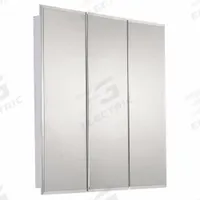 KETCHAM Medicine Cabinet: Square, Glass, 24 in Overall Ht, 24 in Overall Wd, 4 3/4 in Overall Dp (MPN SM-2424BV). Key specifications — Brand: KETCHAM; Material: Stainless Steel; Mirror Edge Style: Beveled Edge.
