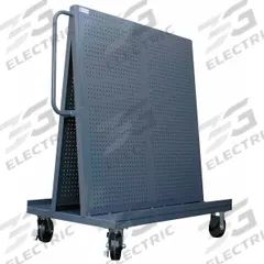 APPROVED VENDOR A-Frame Pegboard Truck: Round, 1/4 in Peg Holes, 30 in x 54 in x 57 in, Gray (MPN AF-3048-PB-95). Key specifications — Caster Wheel/Configuration: (2) Rigid; (2) Swivel with Brake; Color: Gray; Material: Steel; Brand: APPROVED VENDOR.