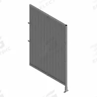 T-Slot Framing System Panel: Add-On, Gray, 84 in H x 24 in W x 5 1/2 in D, Mesh (MPN 47818). Key specifications — Finish: Anodized/PVC-Coated; Brand: FAZTEK; Panel Color: Black; Panel Type: Mesh; Color: Gray; Material: Wire; Mesh Shape: Square; Assembly: Unassembled.