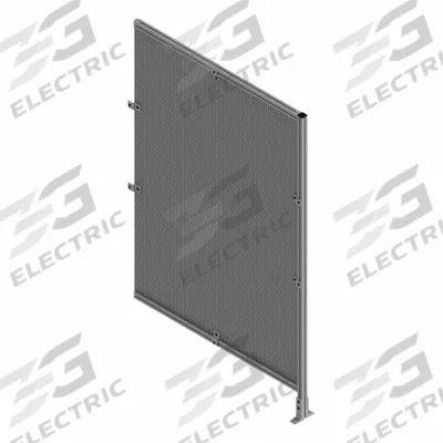 FAZTEK T-Slot Framing System Panel: Add-On, Gray, 84 in H x 24 in W x 5 1/2 in D - Wire Mesh Panel Add-On Kits