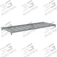 TENNSCO Shelf: 36 in x 12 in, 600 lb Load Capacity, Steel, 5 ga Decking, Gray, Shelf (MPN ZAES-3612W). Key specifications — Decking Material: Steel; Includes: (2) Beams; Decking Finish: Zinc Plated; Shelf Configuration: Single Straight; Color: Gray; Frame Material: Steel; Brand: TENNSCO; Frame Finish: Zinc Plated.