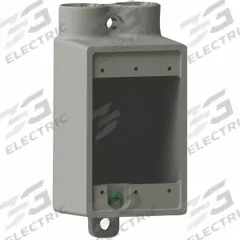 HUBBELL KILLARK Electrical Box: Iron, Rectangular, 1 Gangs, 3/4 in Hub Size, 28.5 cu in Capacity (MPN FDS-2M). Key specifications — Color: Gray; Brand: HUBBELL KILLARK.
