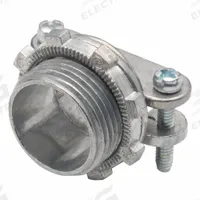Screw Strap Connector: Die Cast Zinc, 3/4 in Trade Size, 3/4 in, Non Insulated (MPN 660-DC2). Key specifications — Box Connection: 3/4 in; Color: Silver; Includes: (2) Screw; Cable Clamping Method: Strap; Material: Die Cast Zinc; Insulated: No; For Use With: Single Round Service Entrance Cable; Connector Style: Straight.