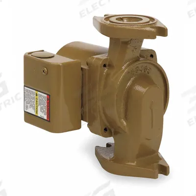BELL & GOSSETT Circulating Pump: 1/15 hp HP, 115V AC, Bronze, 3, 25 gpm, 18 ft Max. Head - General-Purpose Inline Circulator Pumps