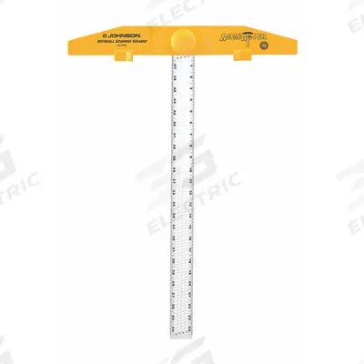 JOHNSON LEVEL Drywall Scoring Square: 20 in Base Lg, 20 in x 2 in, 24 in x 2 in, Clear - Drywall Squares