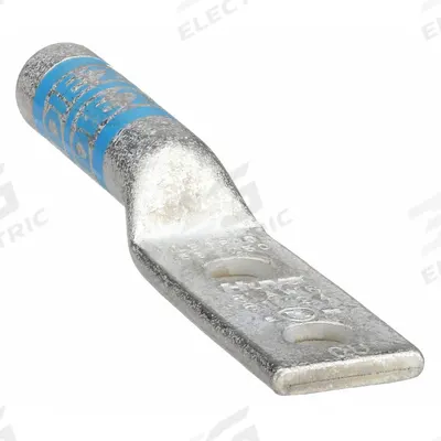 APPROVED VENDOR Compression Lug: For 6 AWG, Stranded Wire, #10 Stud Size, Long - Two-Hole Compression Lugs