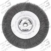 WEILER Wire Wheel Brush: Crimped Steel, 6 in Dia x 7/8 in Wd, 5/8 in to 1/2 in Arbor, 0.014 in Fill (MPN 93396). Key specifications — Brand: WEILER.