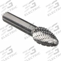 WIDIA Carbide Bur: Ball-Nosed Tree, SF-3, Double Cut, 3/8" x 3/4" Head, 1/4" Shank (MPN M41385). Key specifications — Trade Number: SF-3; Brand: WIDIA METAL REMOVAL.