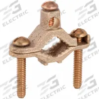 Grounding Connector: Bronze, 10 AWG SOL to 2 AWG STR Grounding Wire Size, 1 Grounding Wires (MPN CWP1JU). Key specifications — Brand: NVENT ERICO; Description/Special Features: Copper Screw for Use In Direct Burial Applications; For Use With: Metallic Water Pipes; Grounding Wire Size: 10 AWG SOL to 2 AWG STR; Material: Bronze; Grounding Wires Connected To: 1/2 in to 1 in Pipe; Manufacturer Part Number: CWP1JU.