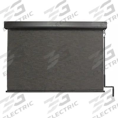 KEYSTONE FABRICS Exterior Sun Shade: Kona, 48 in Valence Wd, Pole and Crank - Titanium Plus Series