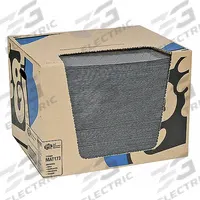 PIG Sorbent Pad: 23 3/16 oz Volume Absorbed Per Pad, 20 in x 16 in Pad Size (L x W), Gray, 100 PK (MPN MAT173). Key specifications — Brand: PIG; Perforated: Perforated; Material: Polypropylene.