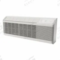 GE Packaged Terminal Air Conditioner: 450 sq ft – 550 sq ft, 12,100 BtuH, 208/230V AC, Electric Heat (MPN AZES12DCXXA). Key specifications — attr1147912: 208/230V AC; attr1147921: GE; attr1350572: Zoneline.