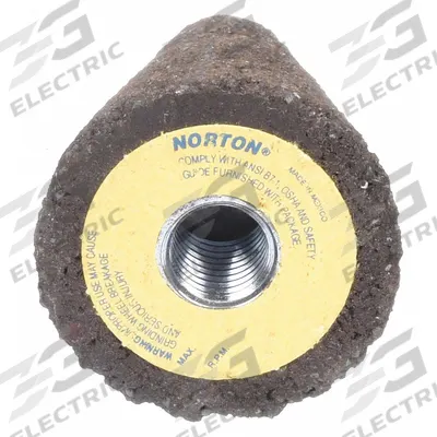 NORTON Grinding Cone: Type 16, 2" x 3" x 5/8"-11, Zirconia Alumina, 20 Grit, BlueFire 4NV ZA - High-Performance Grinding Cones & Plugs for Stainless Steel & Nickel Alloys