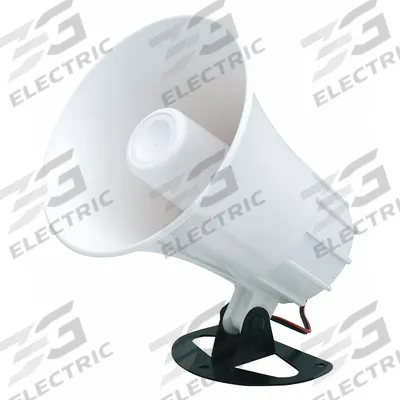 SPECO TECHNOLOGIES Speaker: Siren Sound, 20 W Watt, 6 to 12V DC, Indoor/Outdoor, SA5P - Siren Alarms